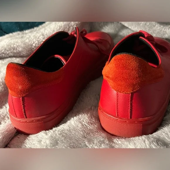 Axel Arigato Red Leather Clean 90 Sneakers Men’s Size 10 1/2 - Picture 4 of 11